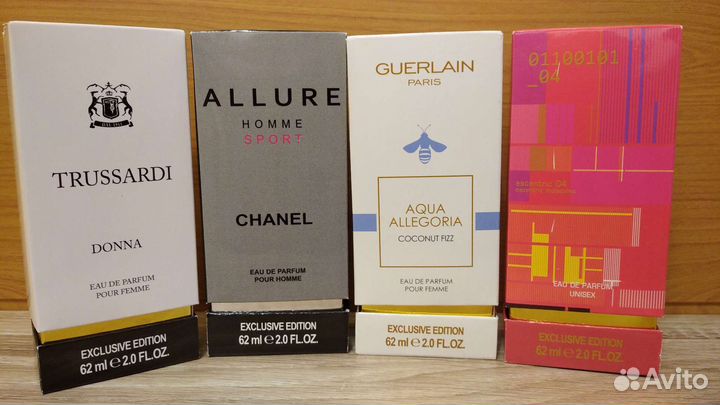 Парфюмерная вода женская и мужская 62 мл