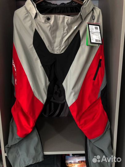 Брюки Эндуро Freeride DF. Grey-red 2022 (короткие)