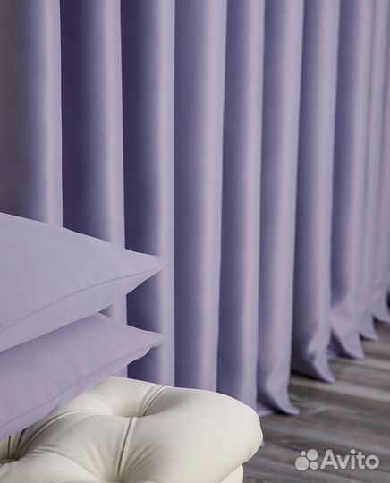 Шторы блэкаут Амадео лавандовый