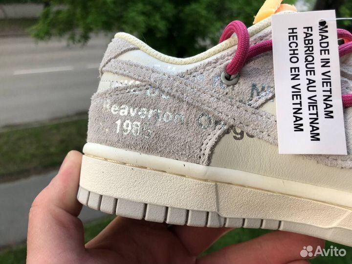 Кеды кроссовки женские nike Dunk Low Off-White Lot