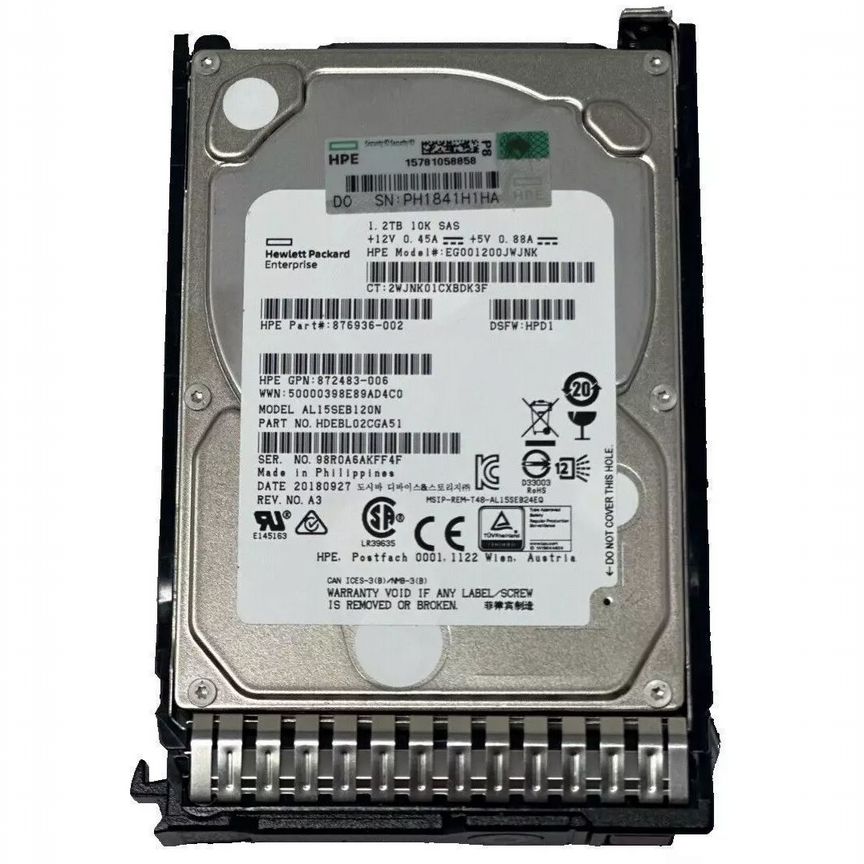 [EG001200JWJNK] Жесткий Диск Hp 1,2tb Sas 2,5" Hdd Eg001200jwjnk