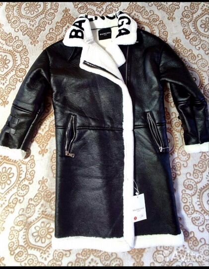 Дубленка удлиненная авиатор