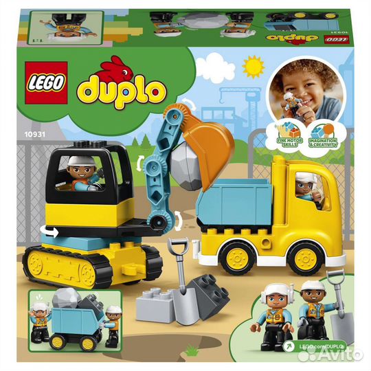 Конструктор lego duplo 10931 Грузовик и экскаватор