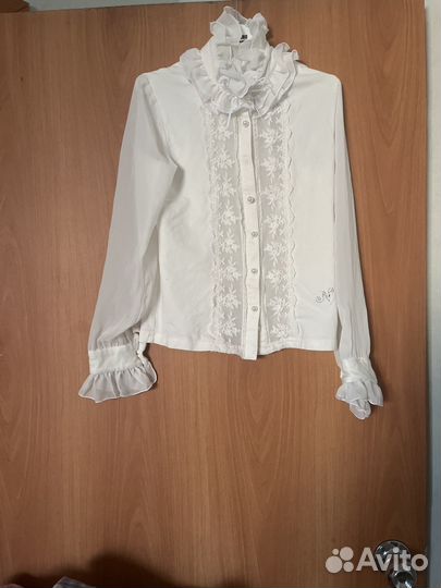 Блузка белая для девочки р. 150