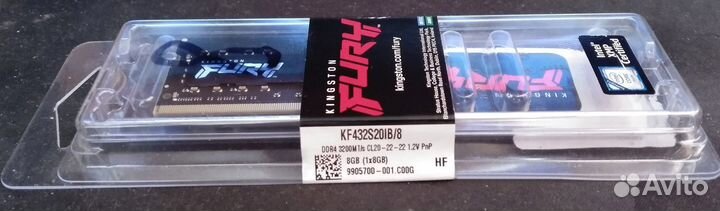 SO-dimm для ноута Kingston Fury DDR4-8гб 3200