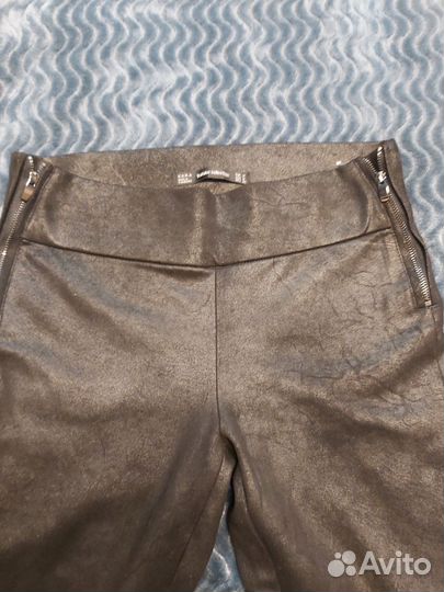 Замшеные брюки zara m