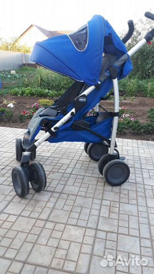Прогулочная коляска трость chicco multiway evo blu