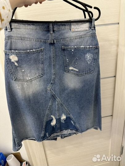 Джинсовая юбка zara оригинал