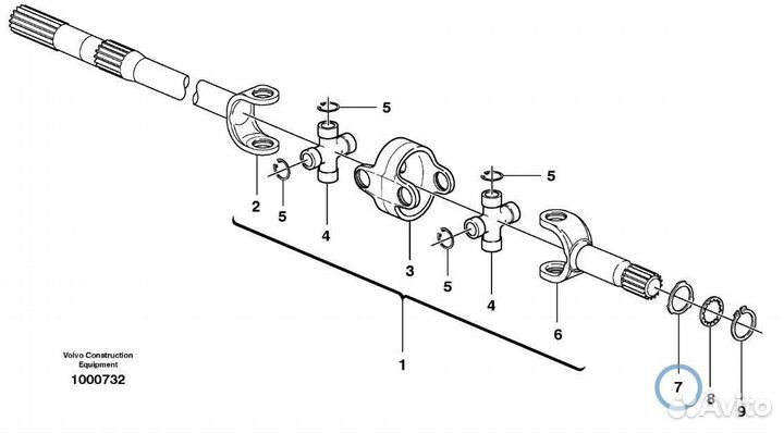 ER127275 Шайба упорная полуоси экскаватор погрузчи