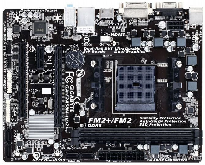Материнская плата gigabyte GA-F2A58M-HD2 rev. 3.0