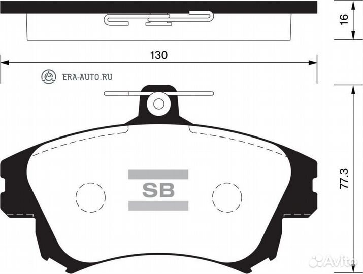 Sangsin brake SP1530 Колодки тормозные дисковые Vo