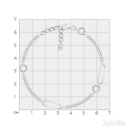 Браслет sokolov из серебра, 94050952, р.18