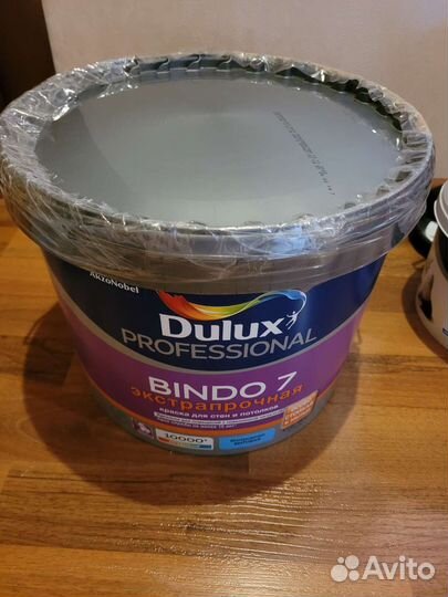 Краска dulux Bindo 7 цвет белый 9 л