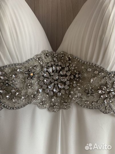 Свадебное платье 42 44 миди