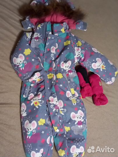 Зимний комбинезон для девочки 92-98