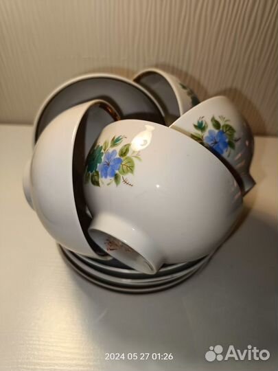 Чайный сервиз СССР 1989 г. Дулево