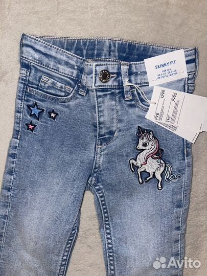 Джинсы h&m для девочки 104