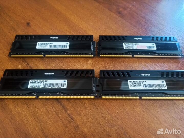 Patriot Viper 16GB 4x4GB 1600 Mhz DDR3 ддр3