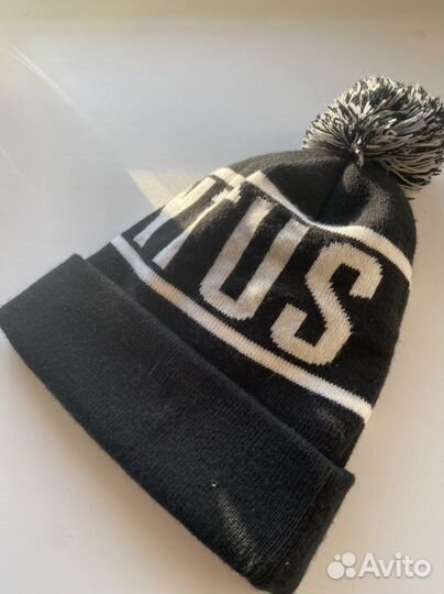 Шапка унисекс juventus черно белая