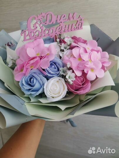Букет из мыльных цветов