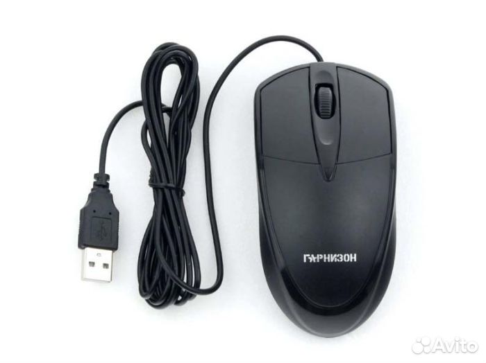 Мышь Гарнизон GM-225XL USB чип- Х чёрный 2м 1000