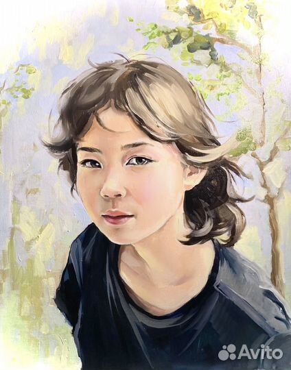 Портрет маслом по фото на холсте