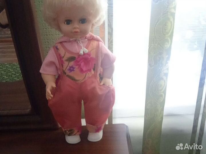 Кукла Германия 49см в голубом комбенизоне