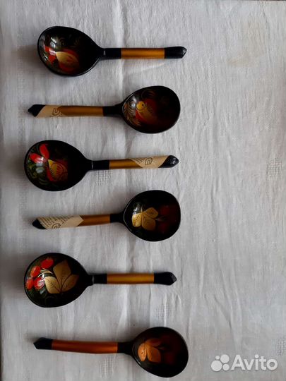 Деревянные ложки хохлома СССР