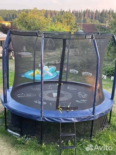 Батут с защитной сеткой Новый арт 4712