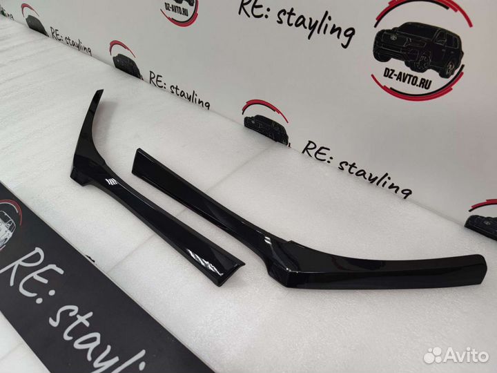 Реснички фар чёрные Toyota Land Cruiser 200 2016+