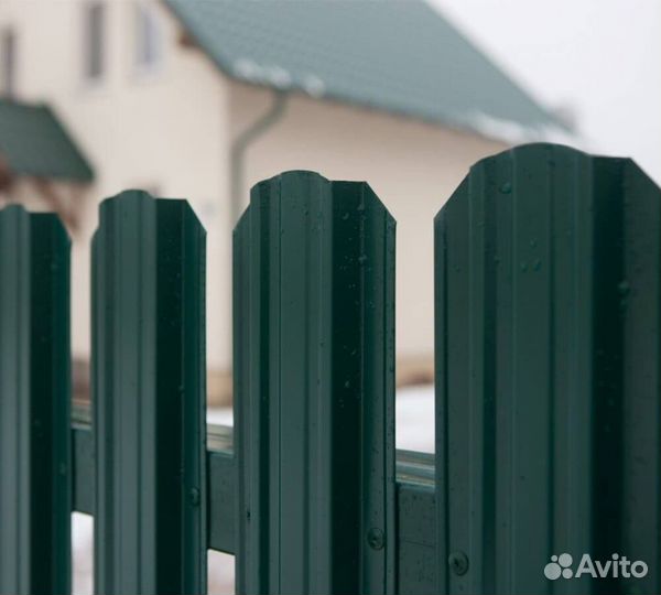 Евроштакетник металлический 120мм, 0.4 м