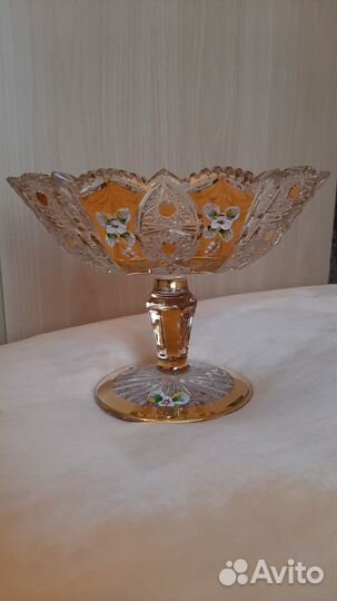 Хрустальная ваза чехия
