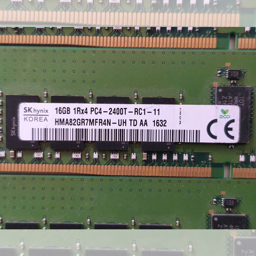 [PC4-2400T] 16 Gb 2400 Mhz 1rx4 Rdimm Sk Hynix, Склад 3 Шт Pc4-2400t