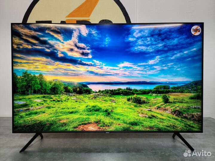 Яркий безрамочный qled Samsung 147см 4K SMART TV