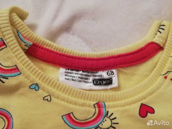 Толстовка/свитшот/кофта для девочки, 68 размер