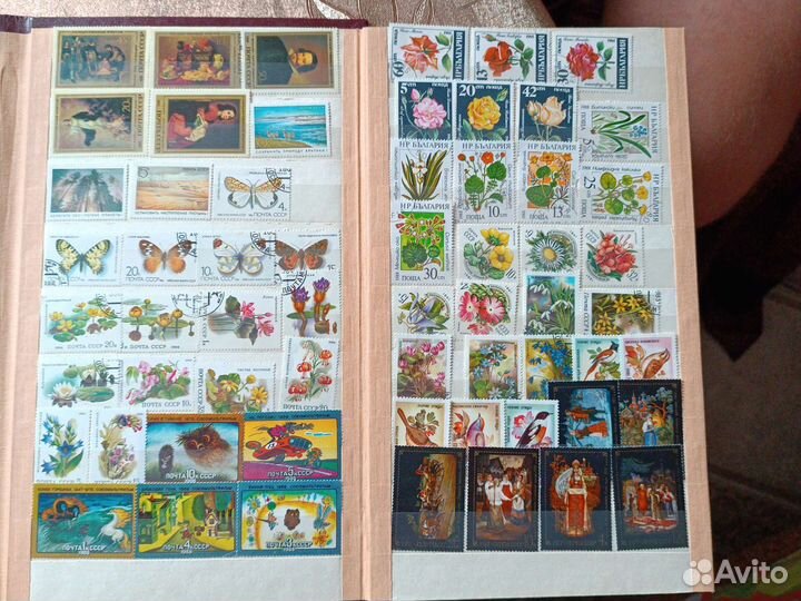 Почтовые марки СССР с альбомом. Доставка Авито