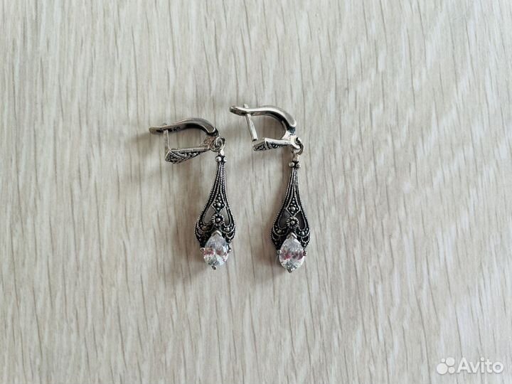 Серьги серебро