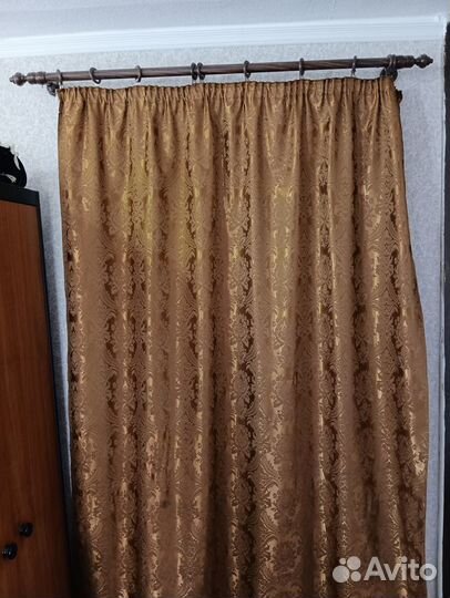 3 карниза + 3 шторы