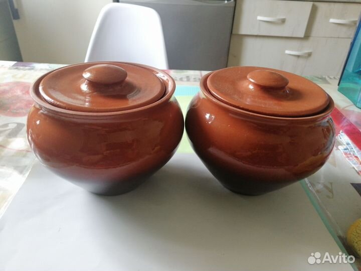 Горшочки для запекания Чайник. вятская керамика