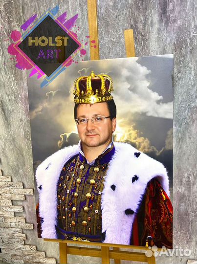 Портрет по фото на холсте