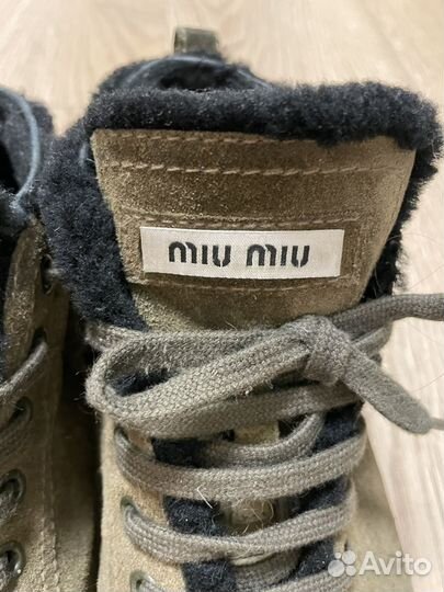 Ботинки miu miu original 37,5 кеды