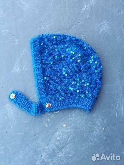 Чепчик женский и детский с пайетками