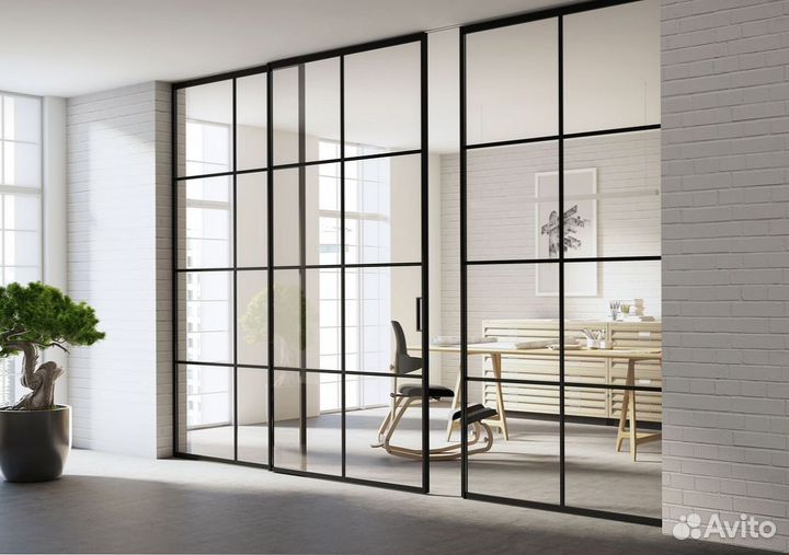 Межкомнатные перегородки из алюминия на заказ