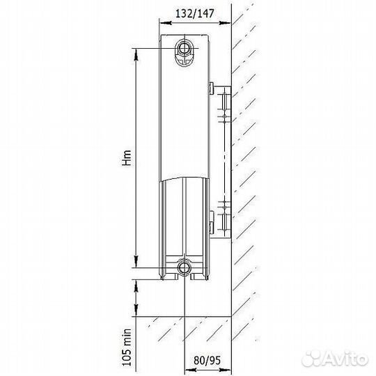 Радиатор стальной панельный axis 22 500 x 1300 Cla