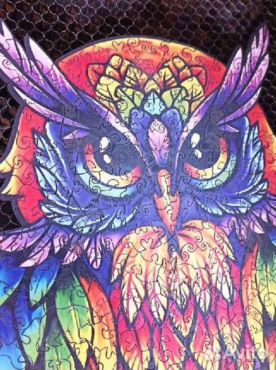 Деревянные пазлы. Сова большая. Опт