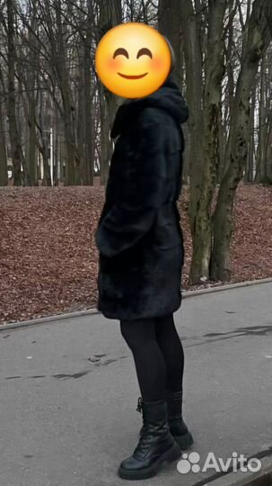 Шуба норковая с капюшоном