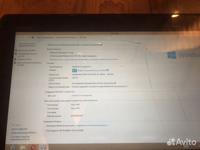 Планшет на windows 8 10’’ asus VivoTab