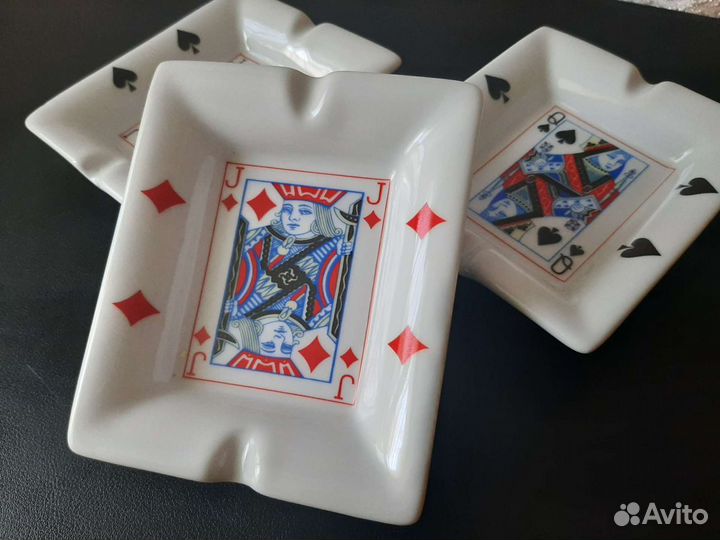 Пепельница фарфор игральные карты СССР