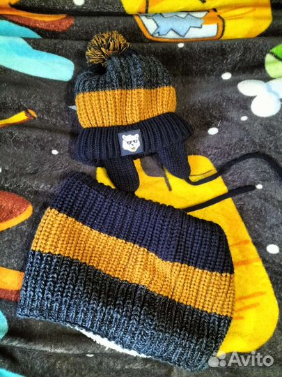 Детская шапка и снуд