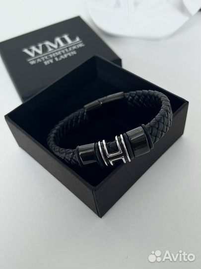 H кожаный браслет